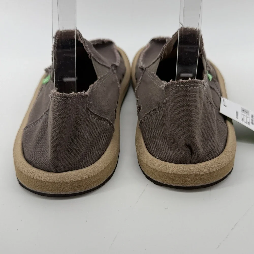 Sanuk‎ Vagabond Loafer Slip On Brindle Brown Men 7 Surfer Shoes Lightweight New